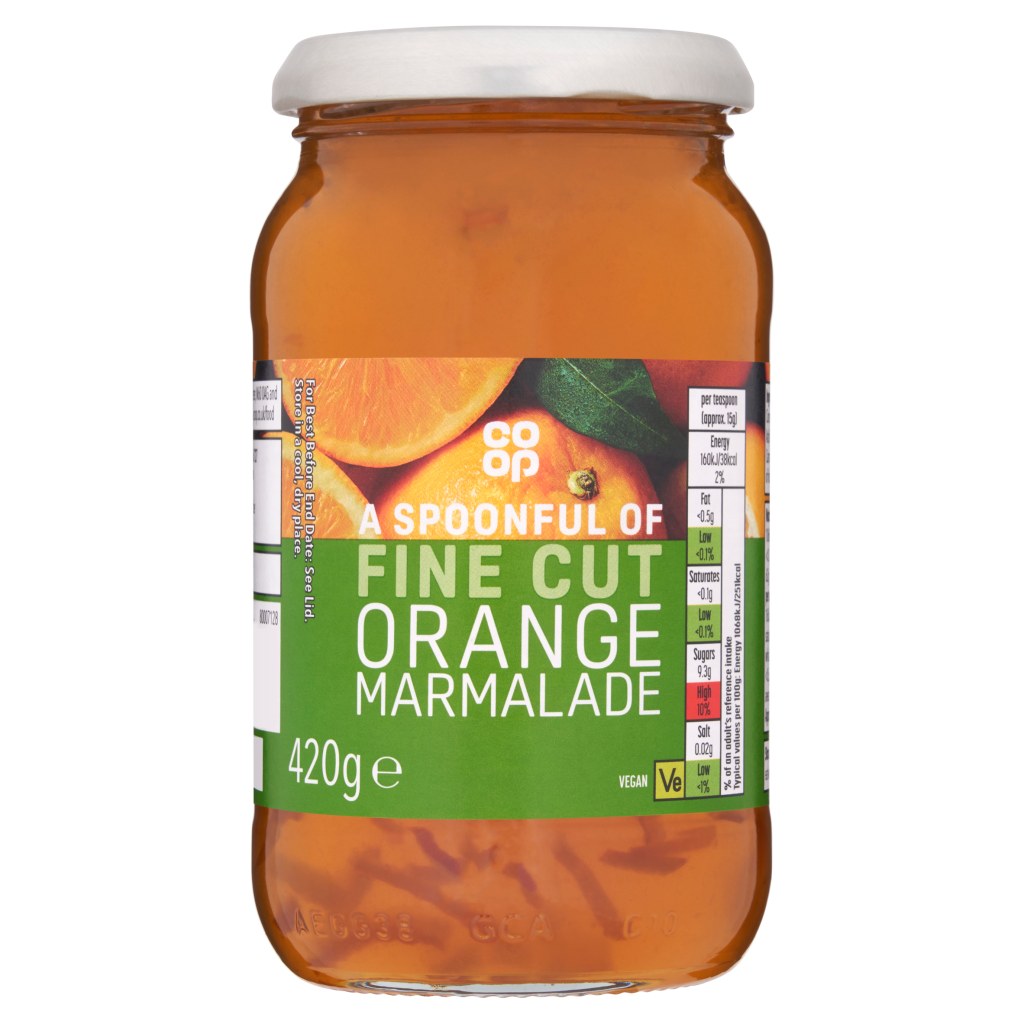 Co-Op Fine Cut Marmalade 420g