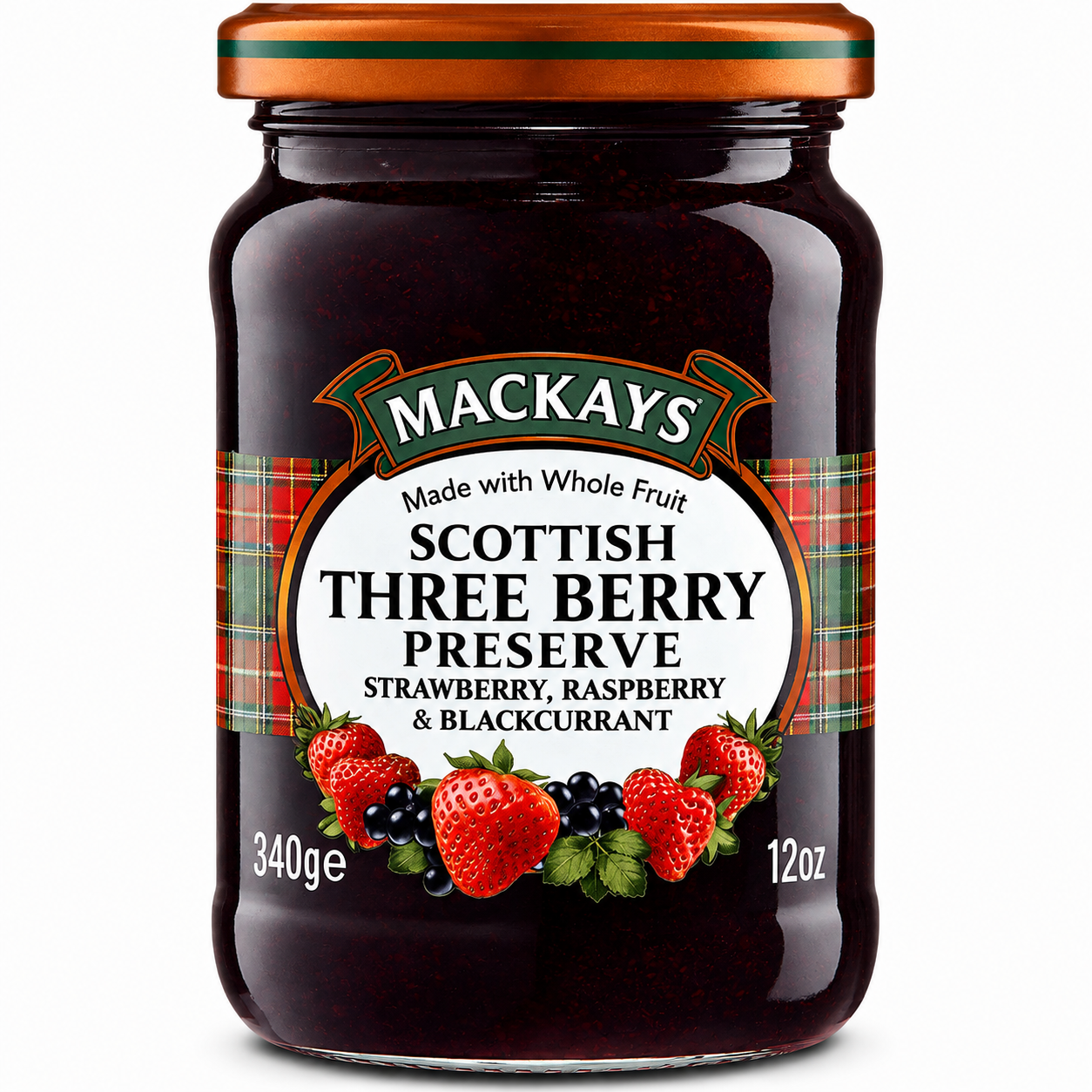 Mackays Scottish Three Berry Preserve 340g
