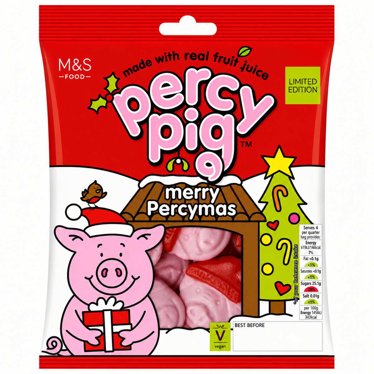 Mark's & Spencer Percy Pig Merry Percymas 170g