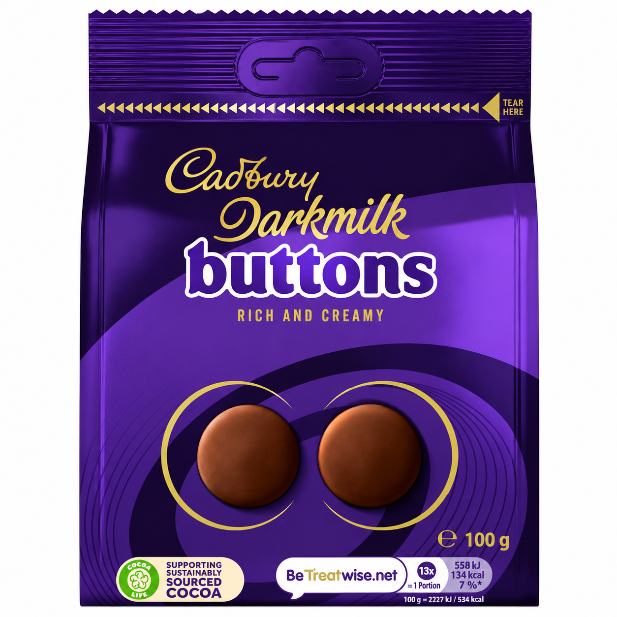 Cadbury Darkmilk Buttons 100g