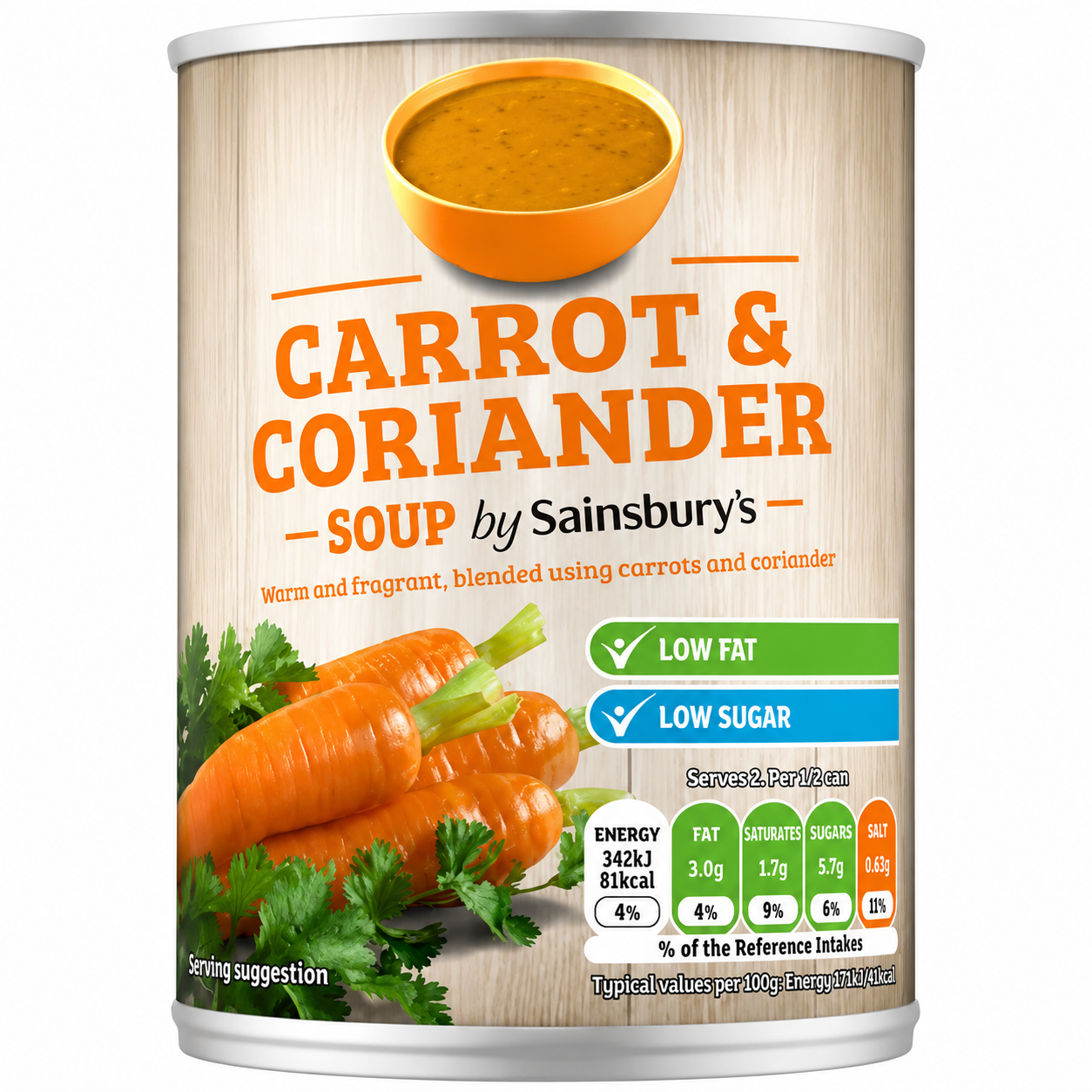 Sainsbury's Carrot & Coriander Soup 400g