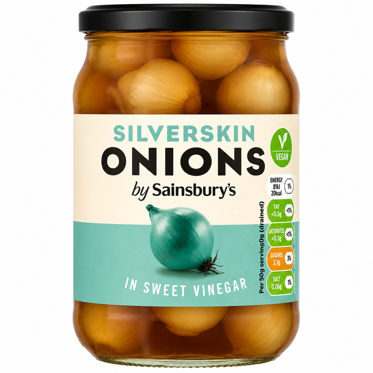 Sainsburys Sweet Silverskin Onions 440g