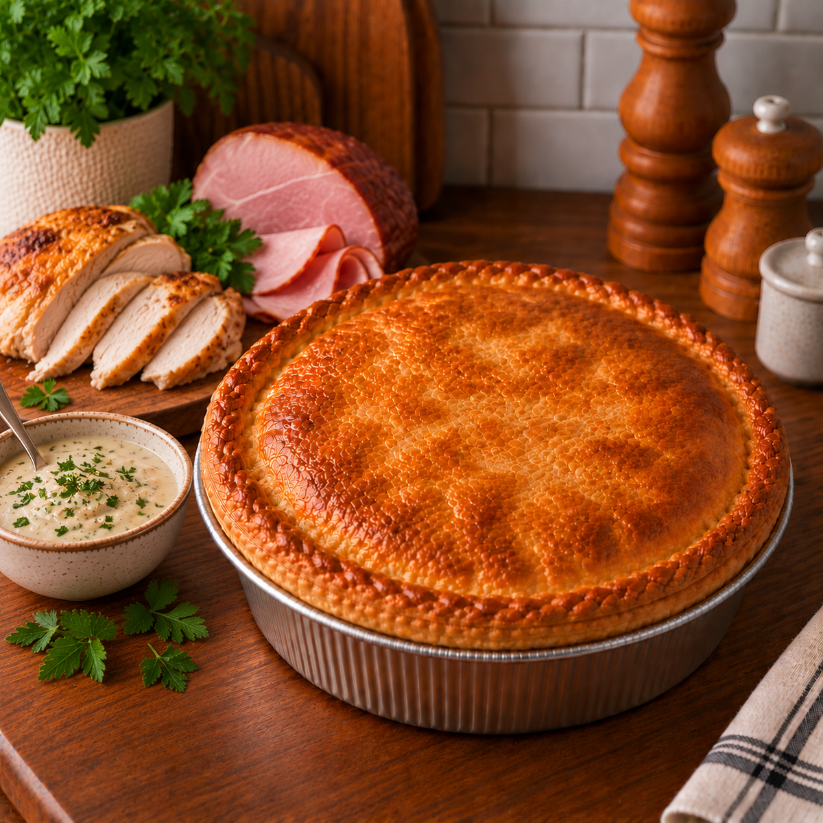 Chicken & Smoked Ham Pie