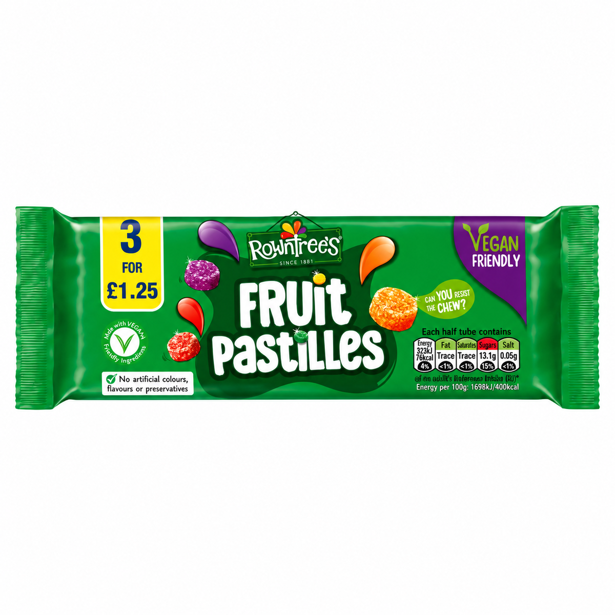 Rowntree's Fruit Pastilles 3 Pack 123g
