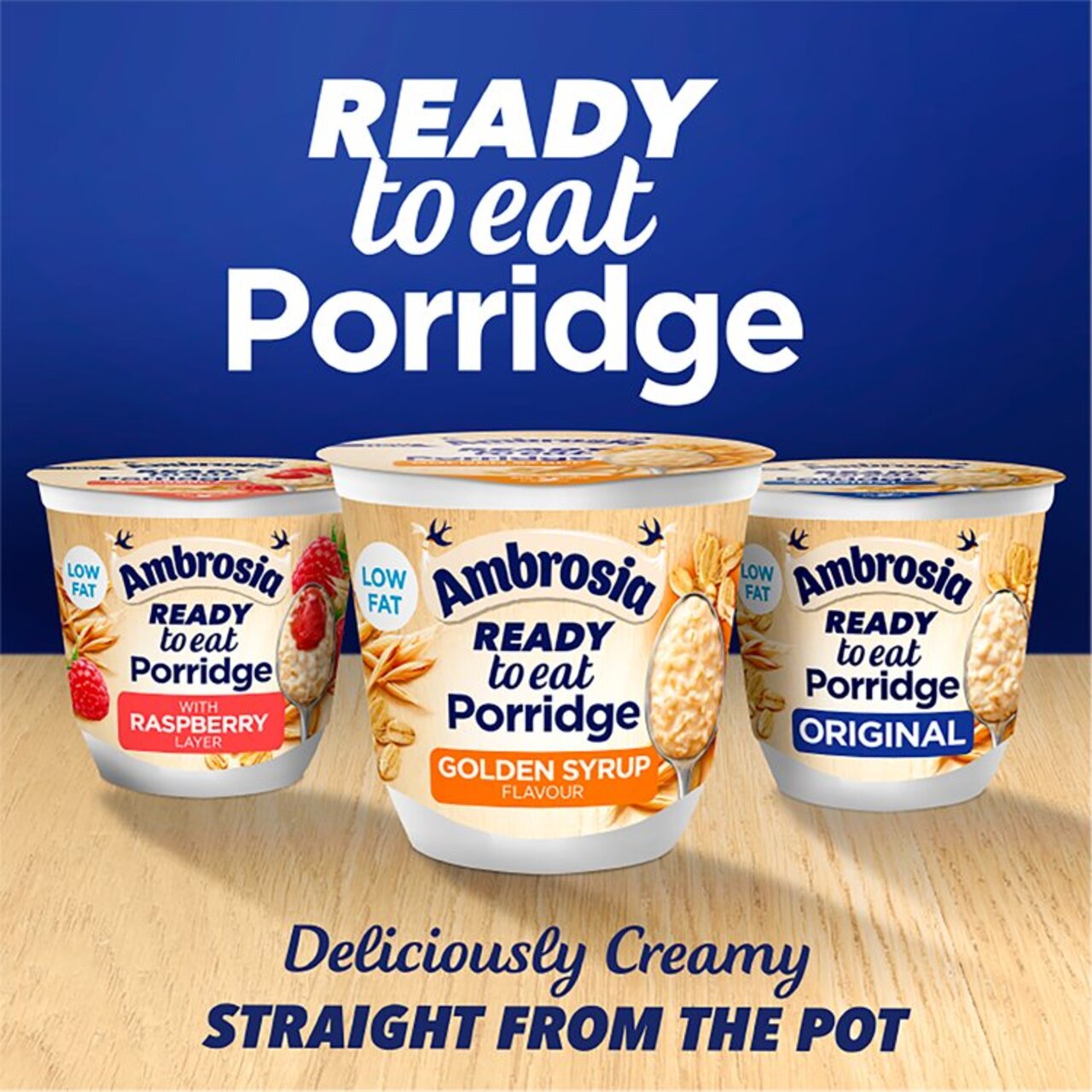 Ambrosia Ready to Eat Porridge Golden Syrup 210g