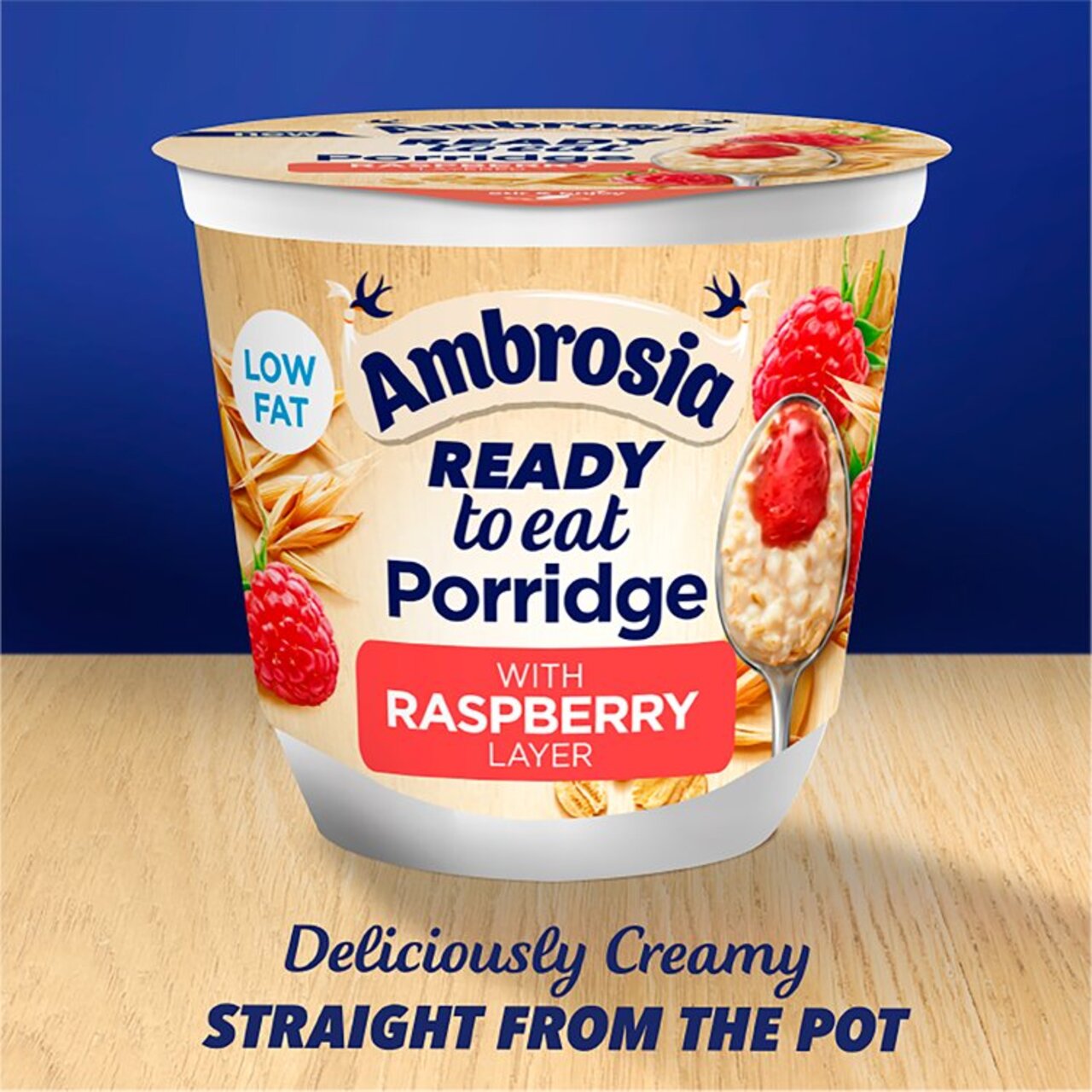 Ambrosia Ready To Eat Porridge with Raspberry Layer 210g
