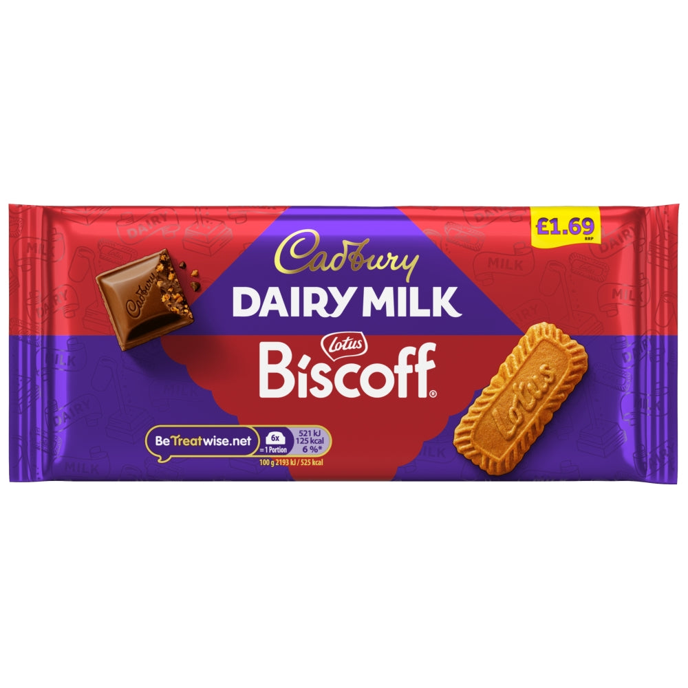 Cadbury Dairy Milk With Lotus Biscoff Chocolate 95g