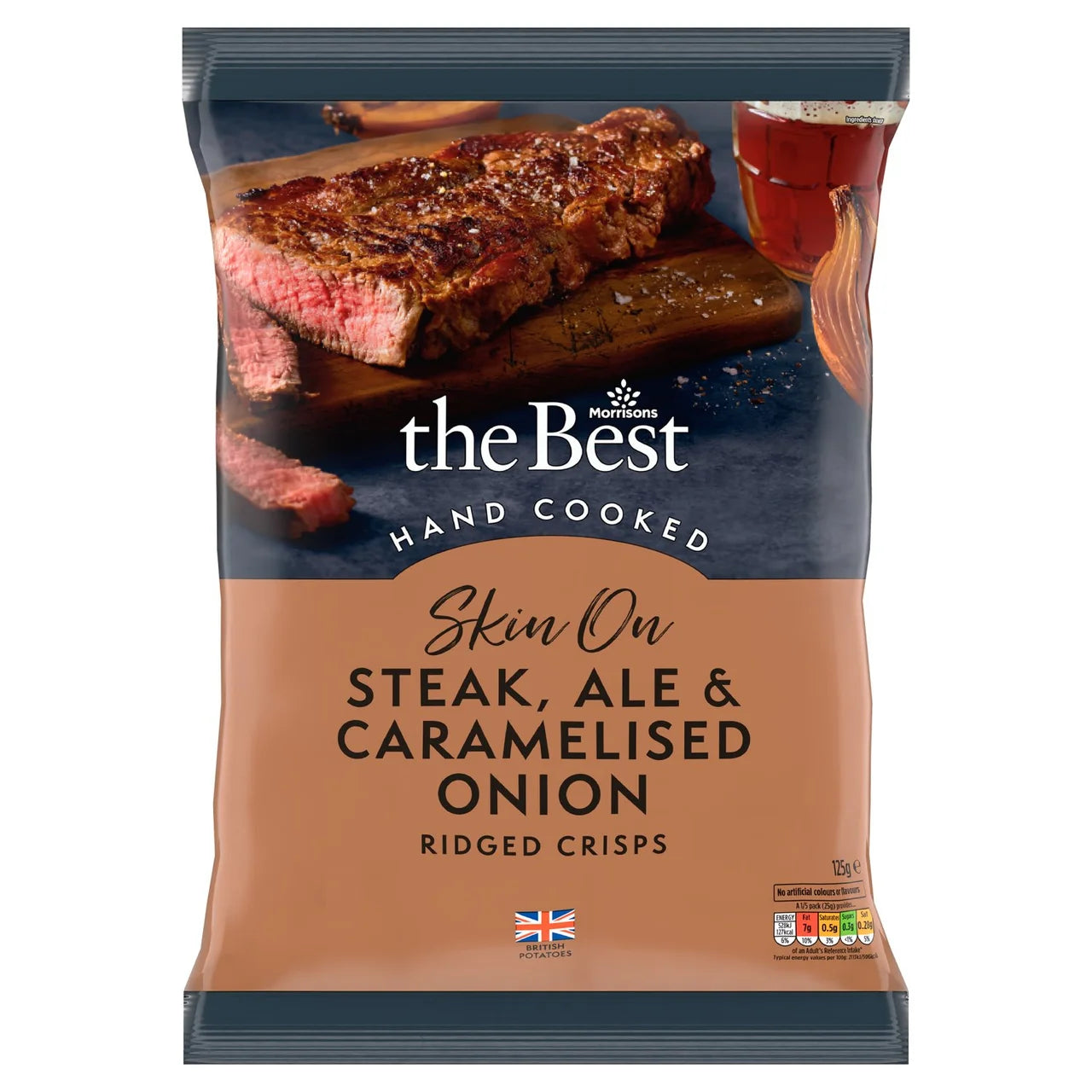 Morrisons The Best Steak, Ale & Onion Crisps 125g