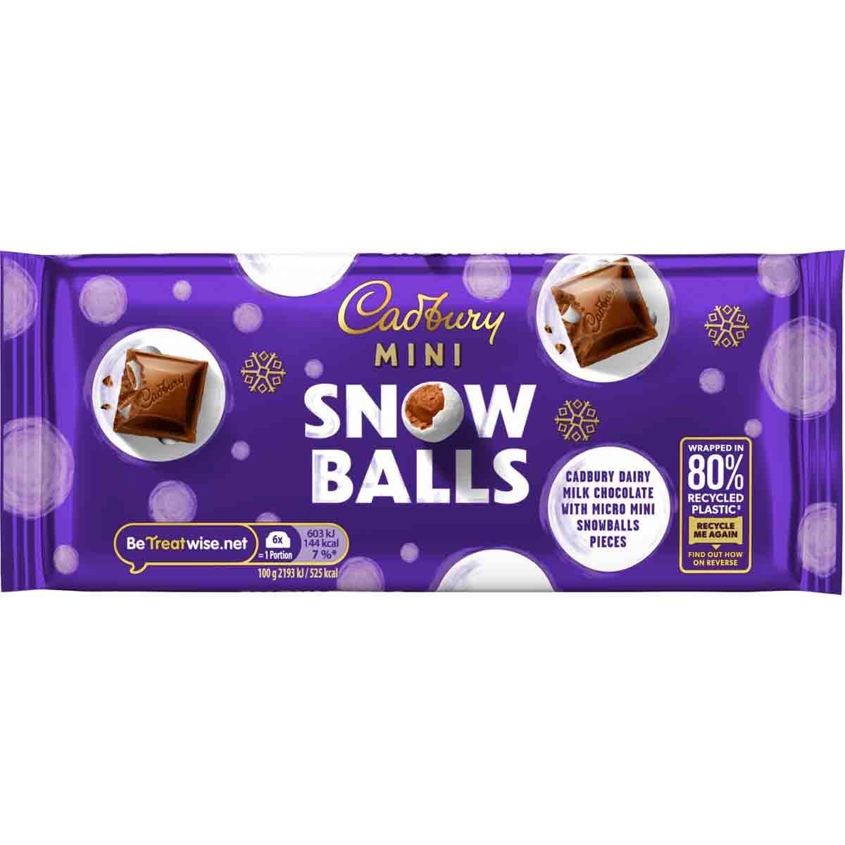 Cadbury Mini Snowballs Bar 110g