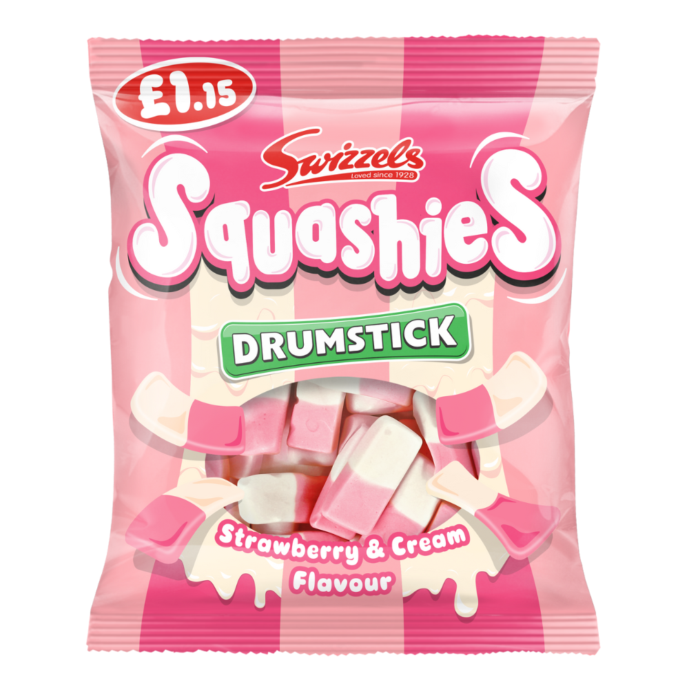 Swizzels Drumstick Squashies Strawberry & Cream 120g