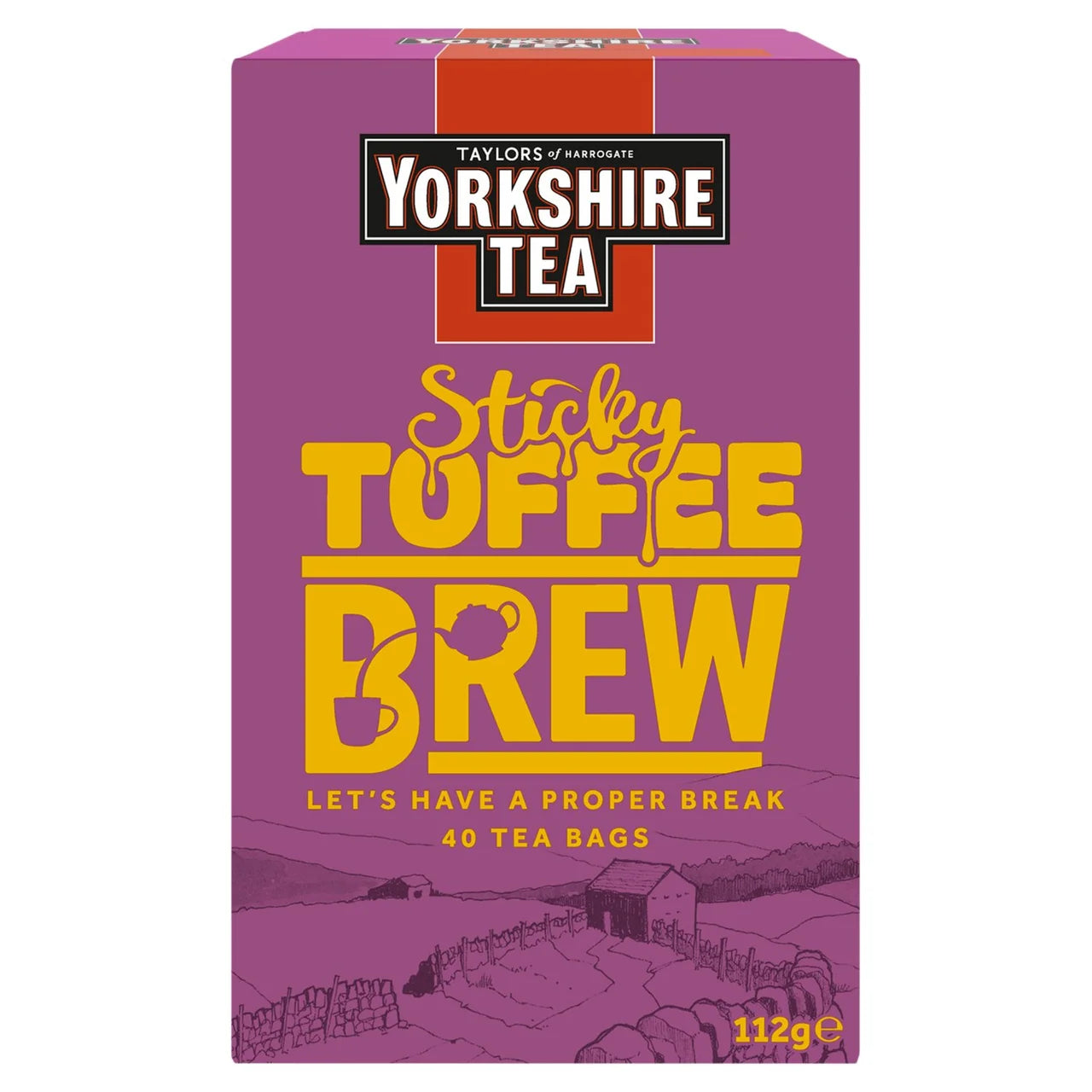 Yorkshire Tea Sticky Toffee Pudding 40's 112g