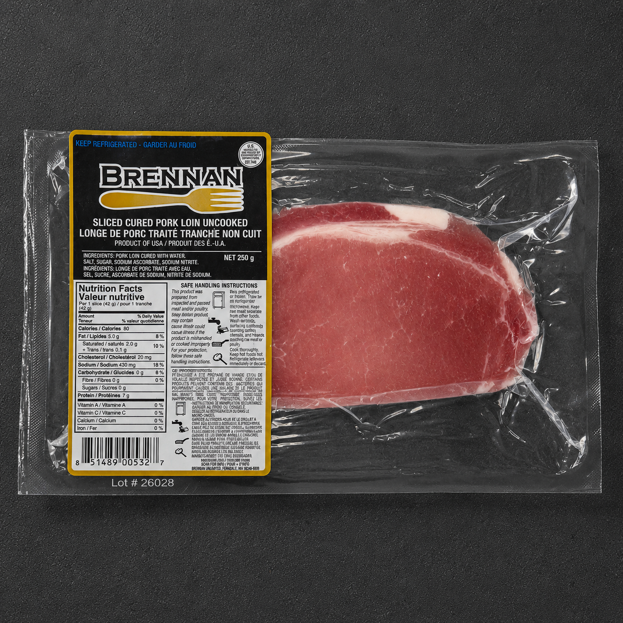 Brennans Irish Bacon 250g