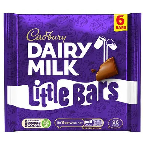 Cadbury Dairy Milk Little Bars 6 Pack 140g