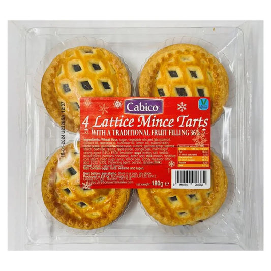 Cabico Lattice Mince Pies 4 Pack 180g