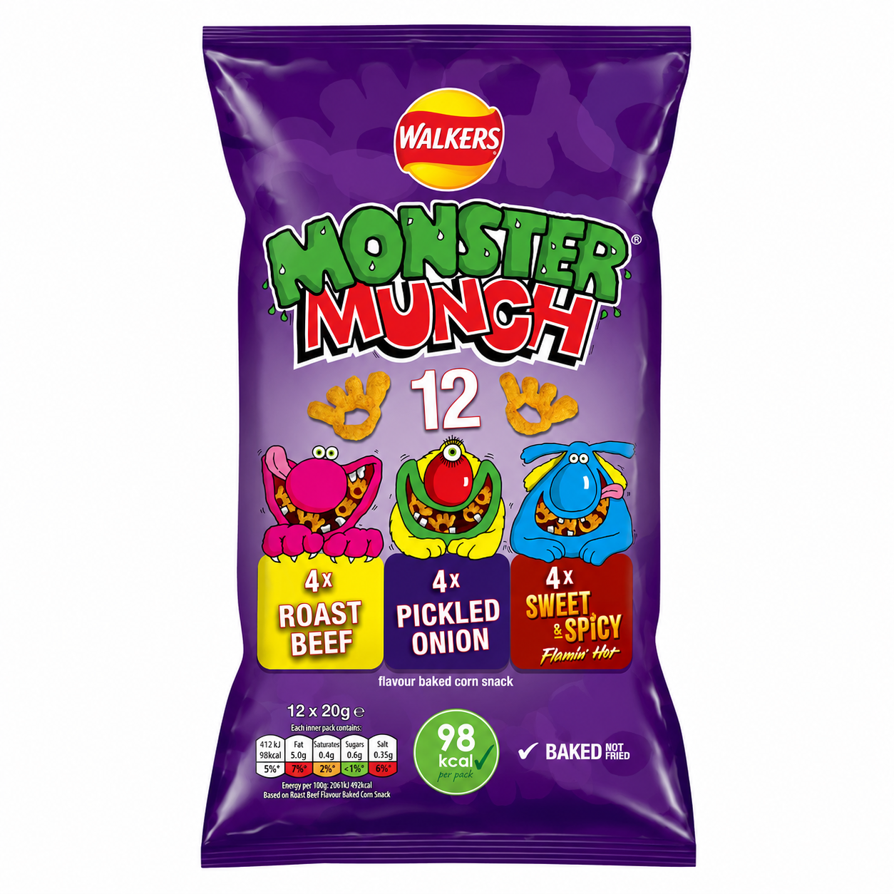 Walker's Monster Munch Variety 12 Pack 240g