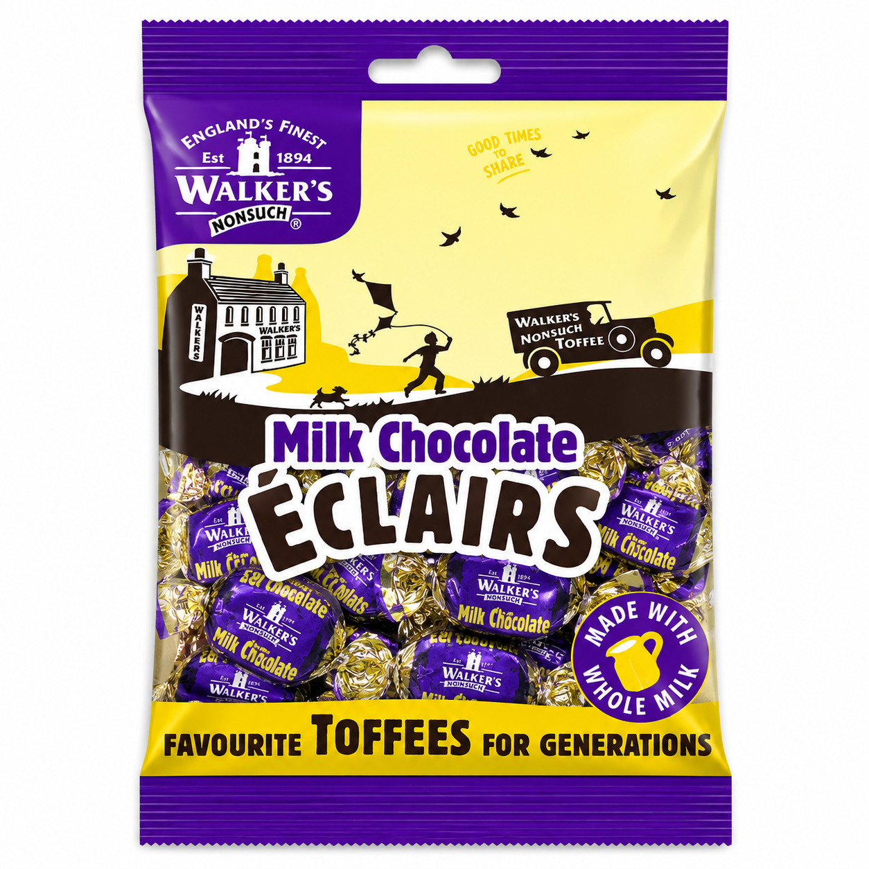 Walker's Nonsuch Milk Chocolate Eclairs 150g