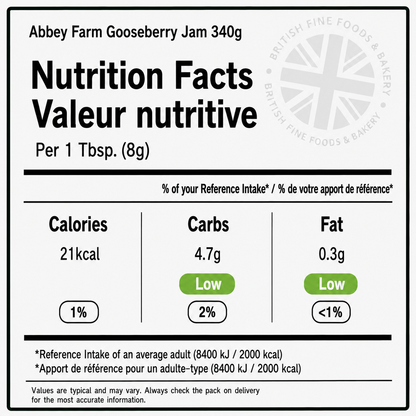 Abbey Farm Gooseberry Jam 340g