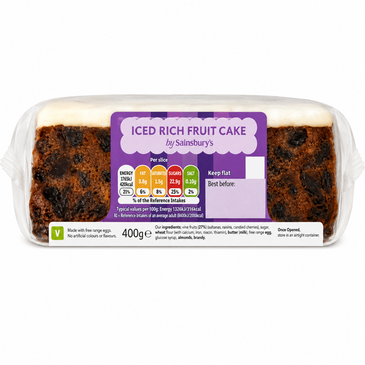 Sainsbury's Iced Fruit Cake 400g