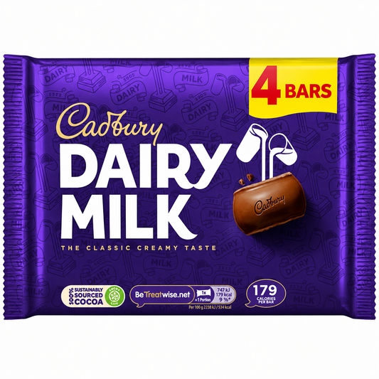 Cadbury Dairy Milk 4 Pack 109g