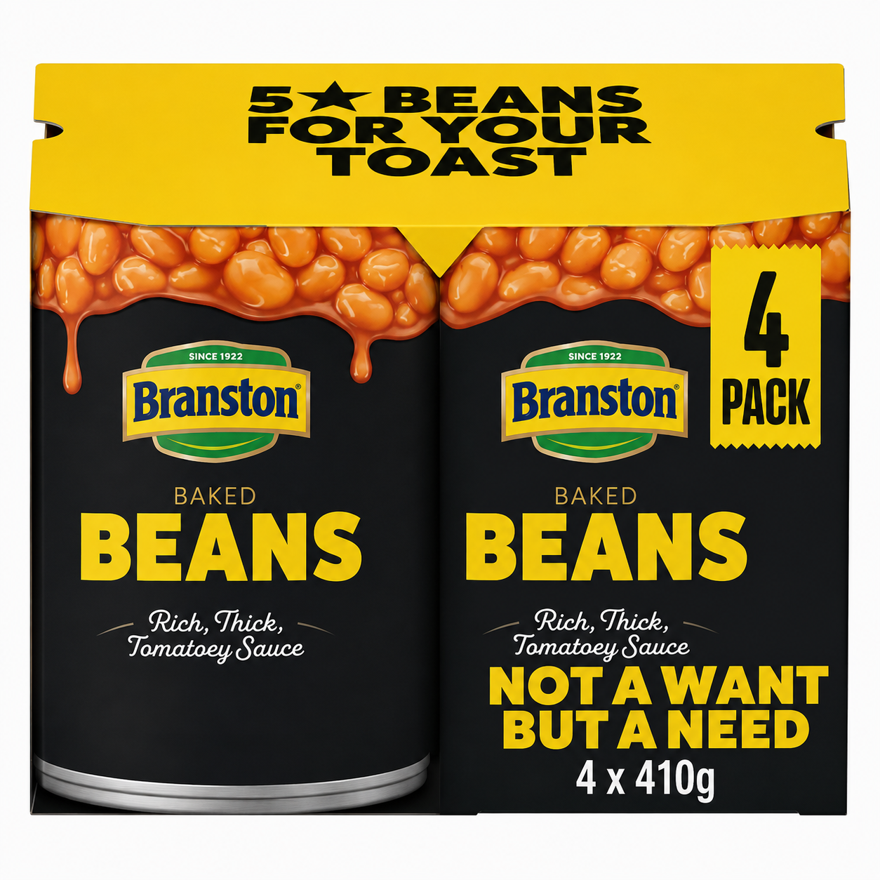 Branston Baked Beans 4 Pack (4x410g)