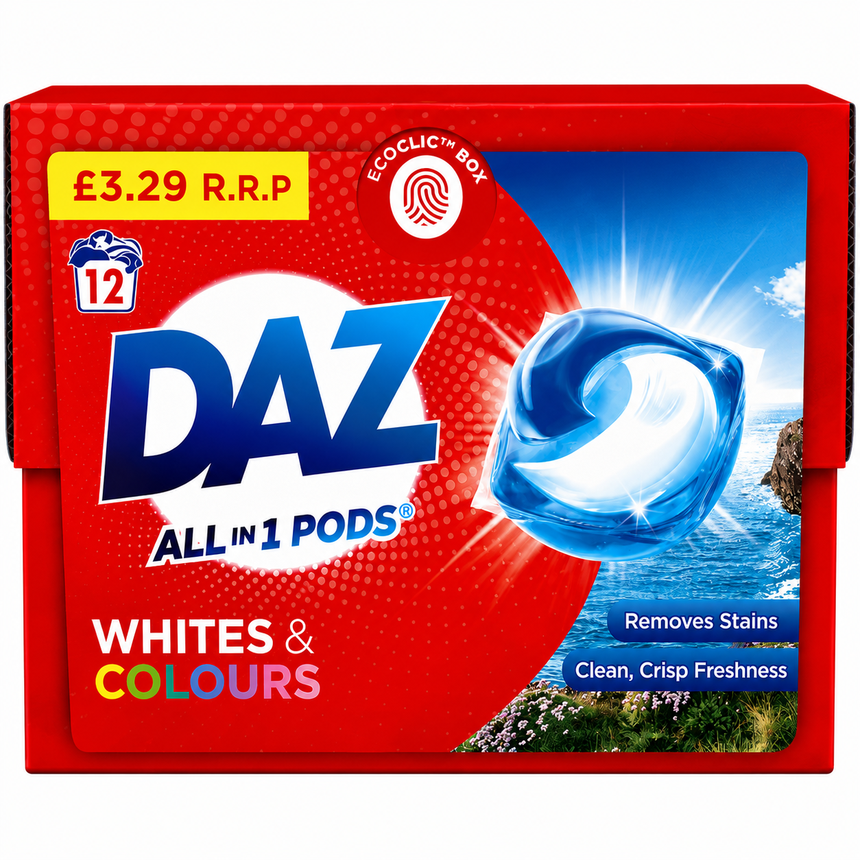 Daz Whites & Colours 12 Pods 200g