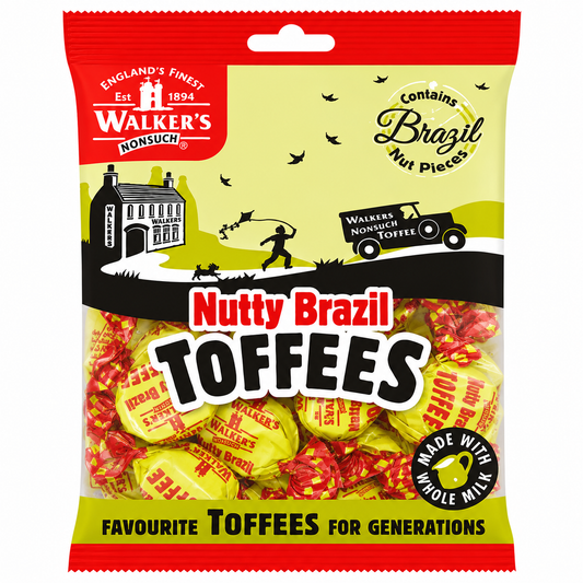 Walker's Nonsuch Nutty Brazil Toffee 150g
