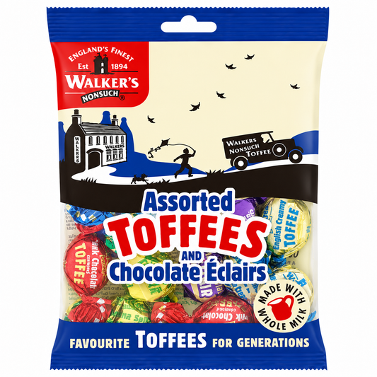 Walker's Nonsuch Assorted Toffees & Eclairs 150g