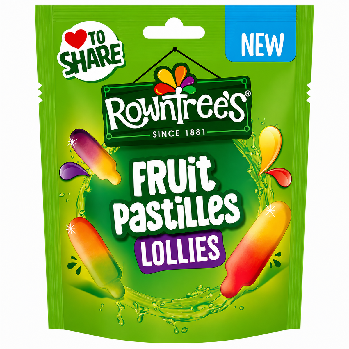 Rowntree's Fruit Pastilles Lollies 130g