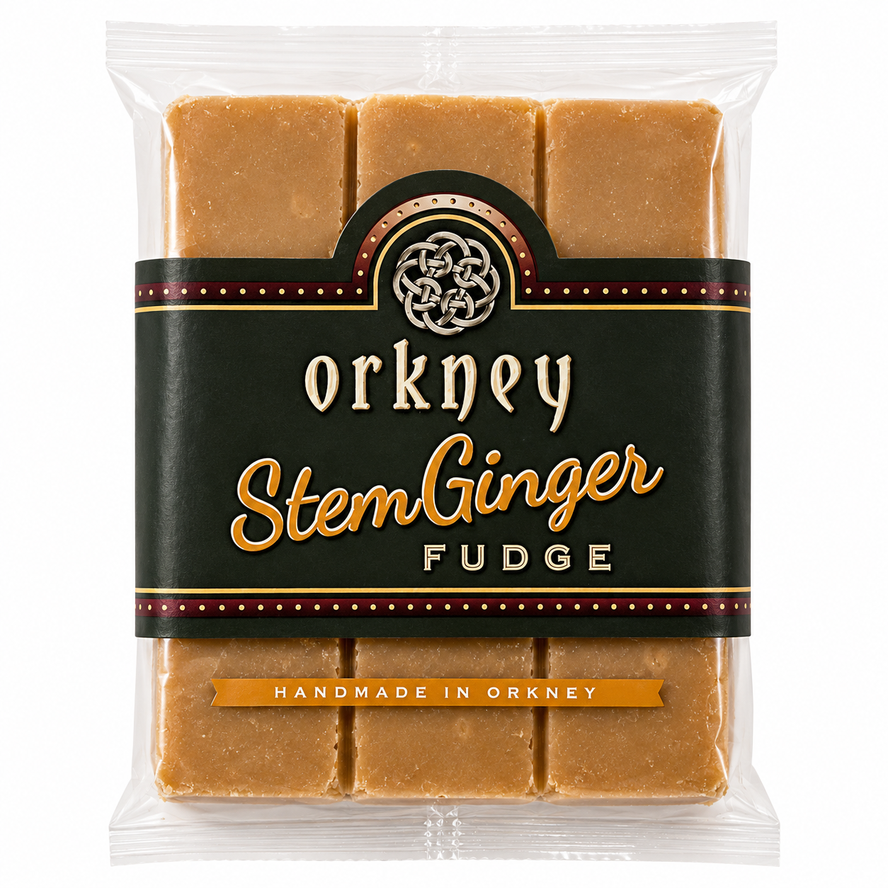 Orkney Stem Ginger Fudge 100g