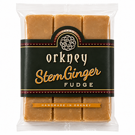 Orkney Stem Ginger Fudge 100g