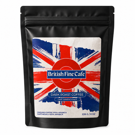 British Fine Café Dark Roast Ground Coffee 226g