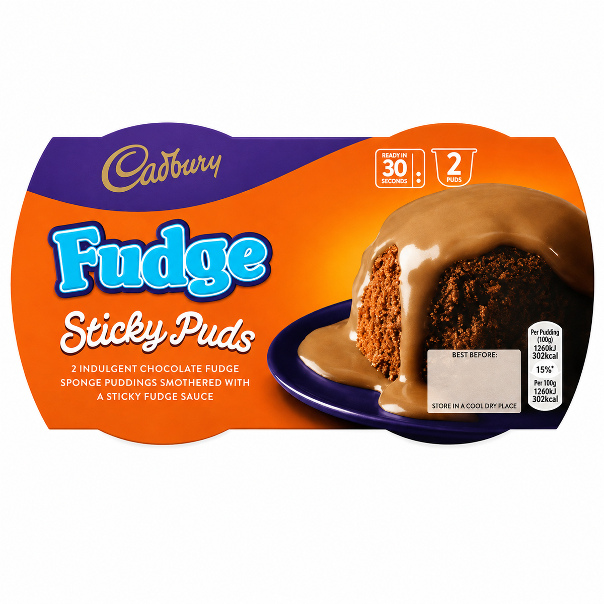 Cadbury Fudge Sticky Puds 190g