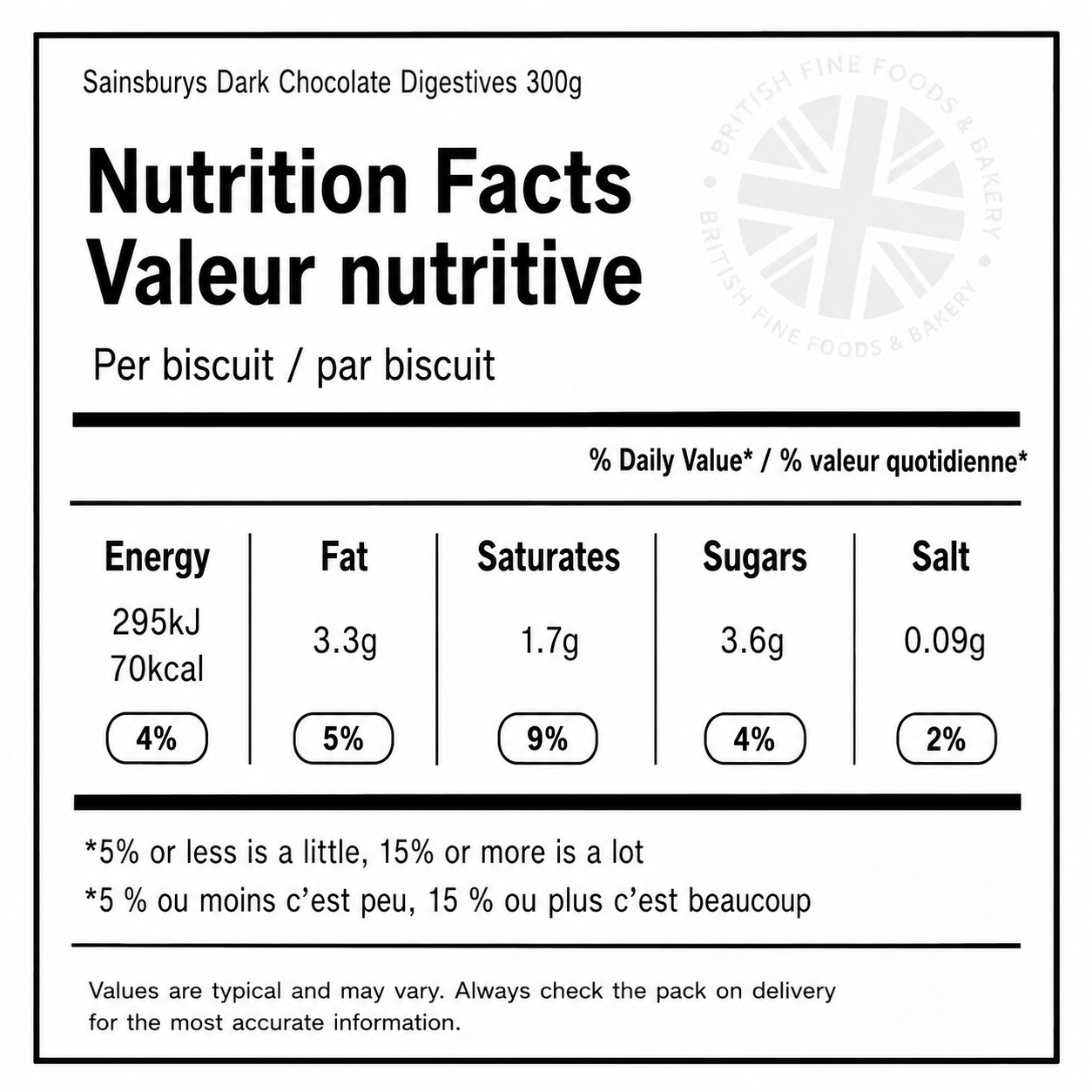 Sainsbury's Dark Chocolate Digestives 300g
