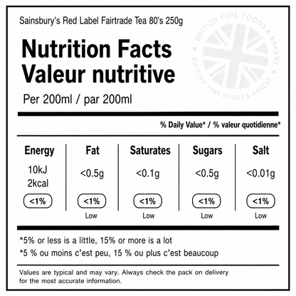 Sainsbury's Red Label Fairtrade Tea 80's 250g