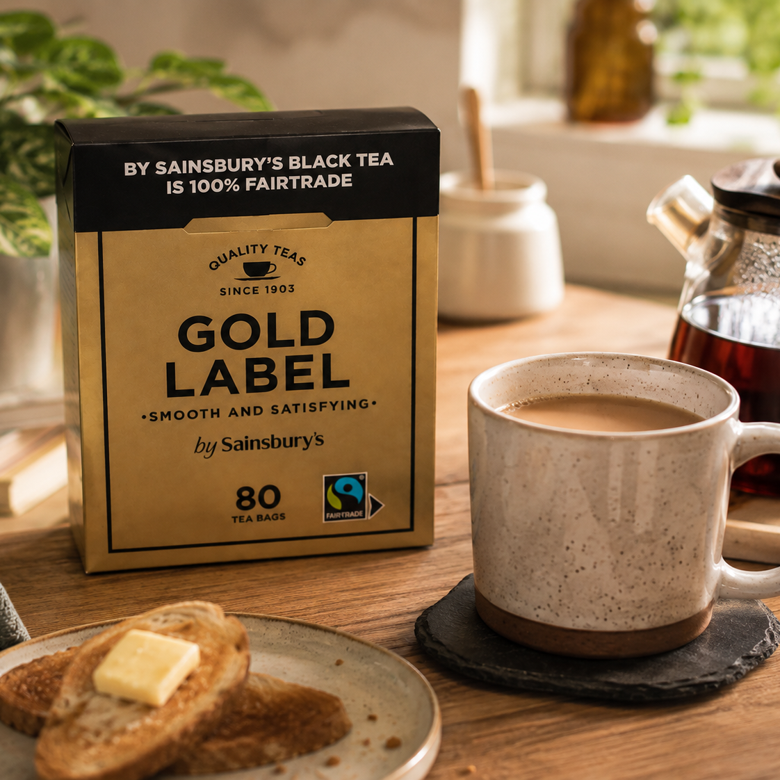 Sainsbury's Gold Label Fairtrade Tea 80's 250g