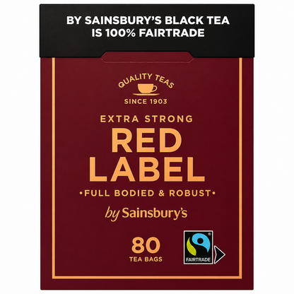 Sainsbury's Extra Strong Red Label Fairtrade Tea 80's 250g