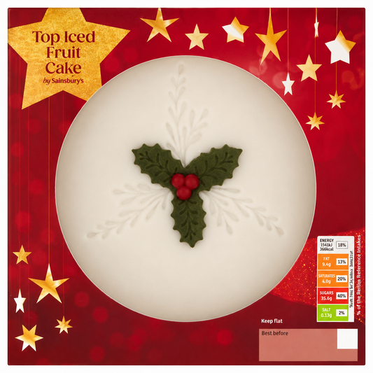 Sainsbury's Top Iced Fruit Cake 900g