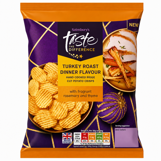 Sainsbury's Taste The Difference Roast Turkey Dinner Crisps 150g