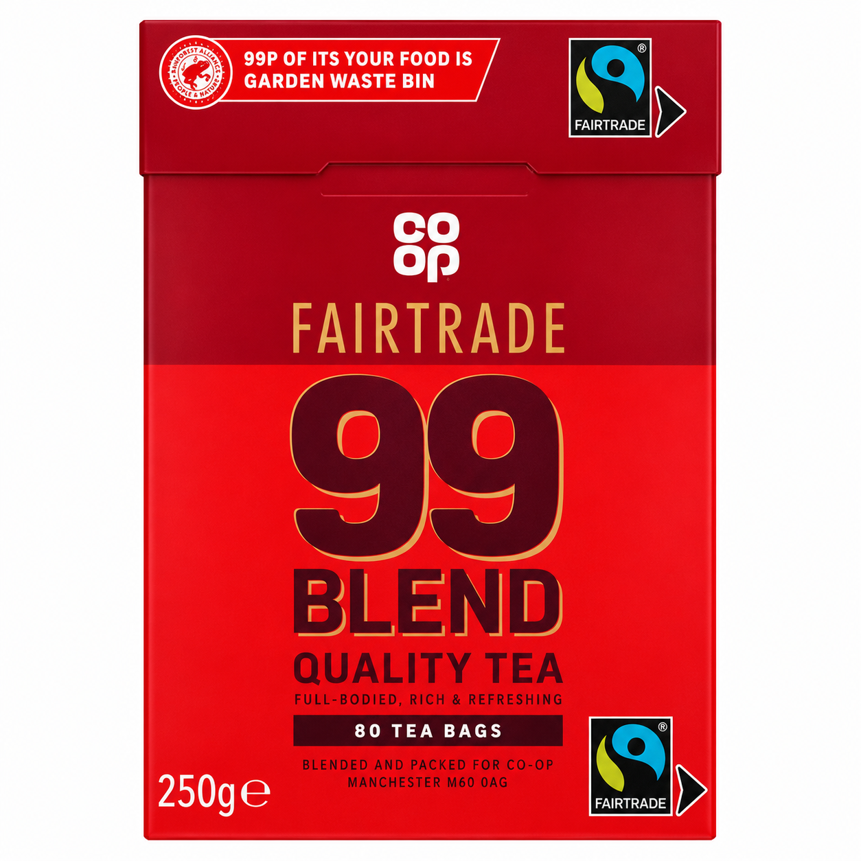 Co-Op Fairtrade 99 Tea 80’s 250g