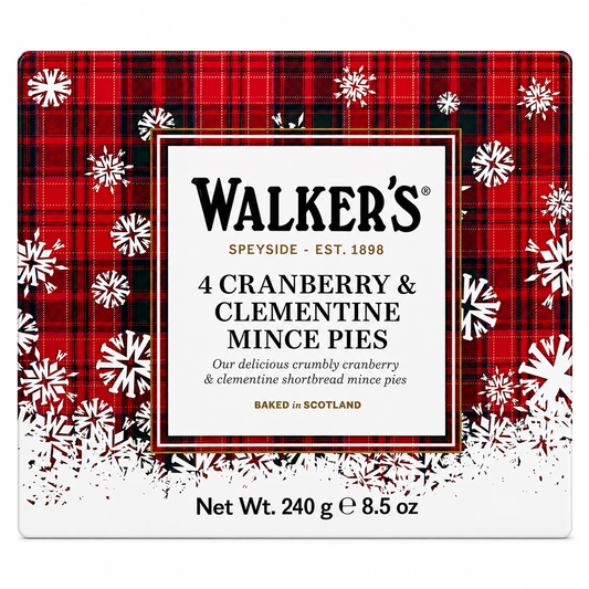 Walker's 4 Cranberry & Clementine Mince Pies 240g