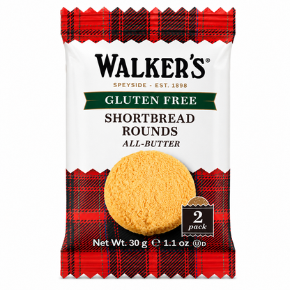 Walker's Gluten Free Shortbread Rounds 2 Pack 30g