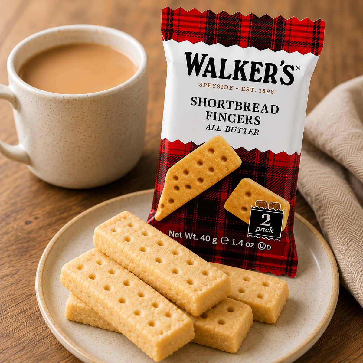 Walker's Shortbread Fingers 2 Pack 40g