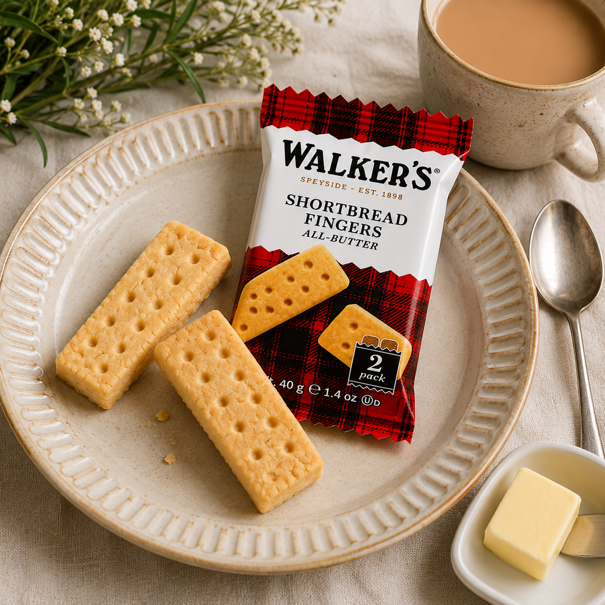 Walker's Shortbread Fingers 2 Pack 40g