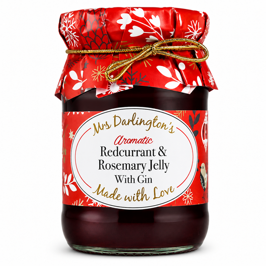 Mrs Darlington's Redcurrant and Rosemary Jelly with Gin 212g