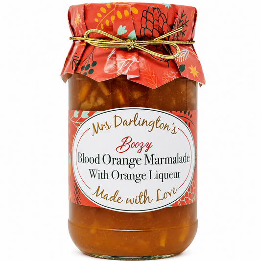 Mrs Darlington's Boozy Blood Orange Marmalade with Orange Liqueur 340g