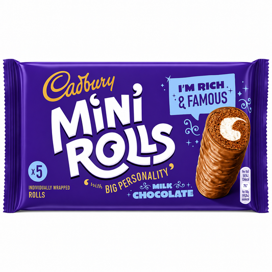 Cadbury Chocolate Mini Rolls 5 Pack 130g