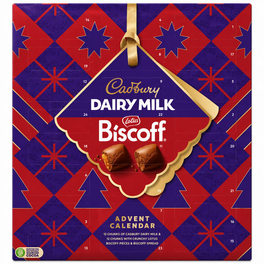 Cadbury Dairy Milk Biscoff Advent Calendar 236g