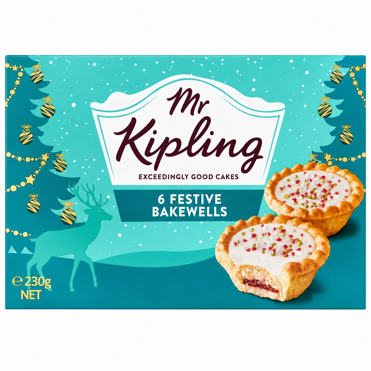 Mr Kipling Festive Bakewell's 6 Pack 230g