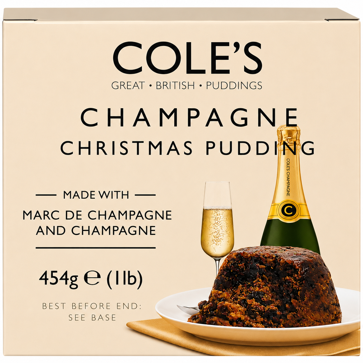 Cole's Champagne Christmas Pudding 454g