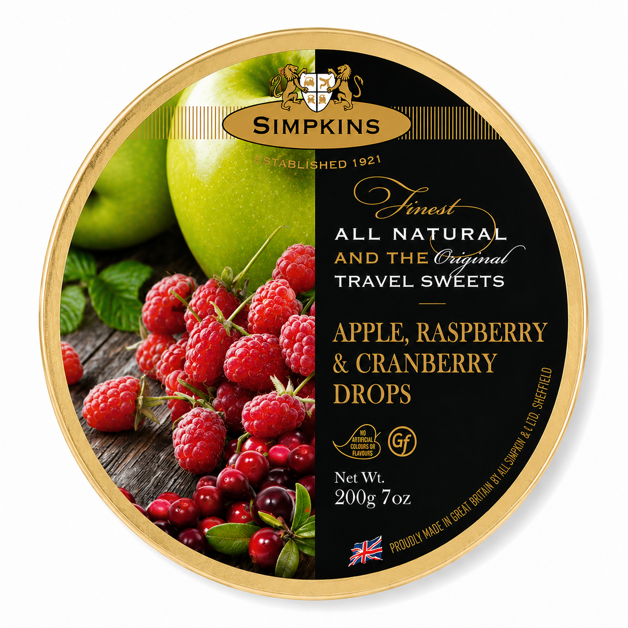 Simpkins Apple, Raspberry & Cranberry Drops 200g